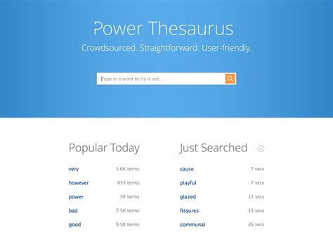 create power thesaurus.